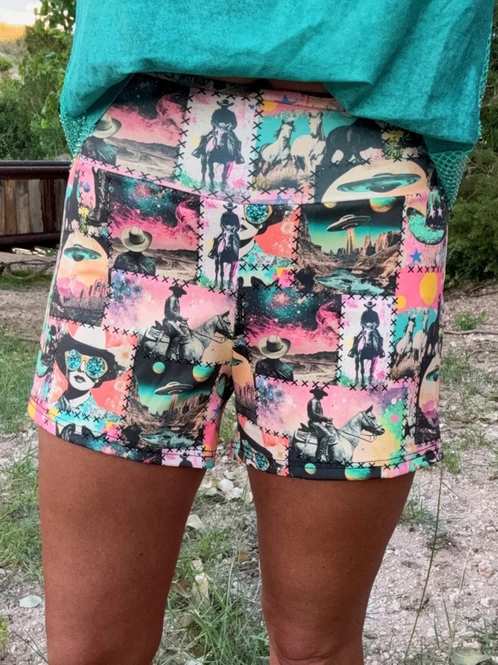 Nwt Sterling Kreek Cosmic Cowgirl Shorts